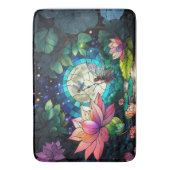 Stained Glass Little Fairy With Dragonfly Badematte (Vorderseite Vertikal)