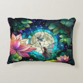 Stained Glass Little Fairy With Dragonfly Dekokissen (Rückseite)