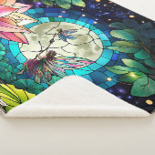 Stained Glass Little Fairy With Dragonfly Sherpadecke (3/4)