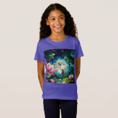 Stained Glass Little Fairy With Dragonfly T-Shirt (Vorne ganz)