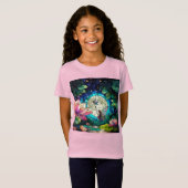 Stained Glass Little Fairy With Dragonfly T-Shirt (Vorne ganz)