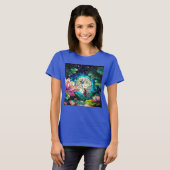 Stained Glass Little Fairy With Dragonfly T-Shirt (Vorne ganz)