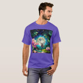 Stained Glass Little Fairy With Dragonfly T-Shirt (Vorne ganz)