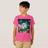 Stained Glass Little Fairy With Dragonfly T-Shirt (Vorne ganz)