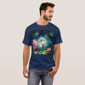 Stained Glass Little Fairy With Dragonfly T-Shirt (Vorne ganz)
