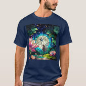 Stained Glass Little Fairy With Dragonfly T-Shirt (Vorderseite)