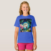 Stained Glass Little Fairy With Dragonfly T-Shirt (Vorne ganz)