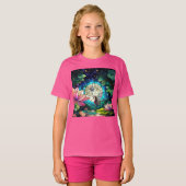 Stained Glass Little Fairy With Dragonfly T-Shirt (Vorne ganz)
