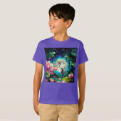 Stained Glass Little Fairy With Dragonfly T-Shirt (Vorne ganz)