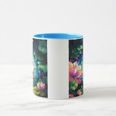 Stained Glass Little Fairy With Dragonfly Tasse (Zentrum)