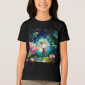 Stained Glass Little Fairy With Dragonfly Tri-Blend Shirt (Vorderseite)
