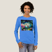 Stained Glass Little Fairy With Dragonfly Tri-Blend Shirt (Volle Vorderseite)