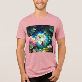Stained Glass Little Fairy With Dragonfly Tri-Blend Shirt