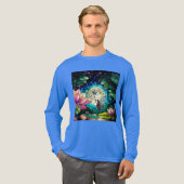 Stained Glass Little Fairy With Dragonfly Tri-Blend Shirt (Volle Vorderseite)