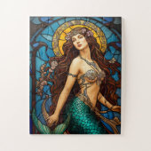 Stained glass mermaid puzzle (Vertikal)