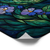 Stained Glass Mermaid Wall Art Poster (Ecke)