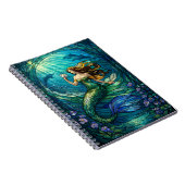 Stained Glass Mermaid Wall Art Poster Notizblock (Rechte Seite)
