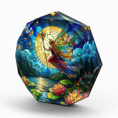 Stained Glass Moonlight Flight Fairy  Fotoblock (Rechts)