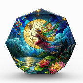 Stained Glass Moonlight Flight Fairy  Fotoblock (Vorderseite)