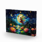 Stained Glass Moonlight Flight Fairy Fotoblock (Rechts)