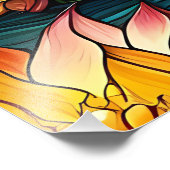 Stained Glass Moonlight Flight Fairy  Fotodruck (Ecke)