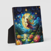 Stained Glass Moonlight Flight Fairy  Fotoplatte (Vorderseite)