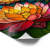 Stained Glass Moonlight Flight Fairy  Poster (Ecke)