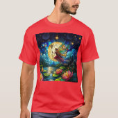 Stained Glass Moonlight Flight Fairy  T-Shirt (Vorderseite)