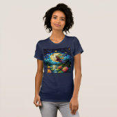 Stained Glass Moonlight Flight Fairy T-Shirt (Vorne ganz)