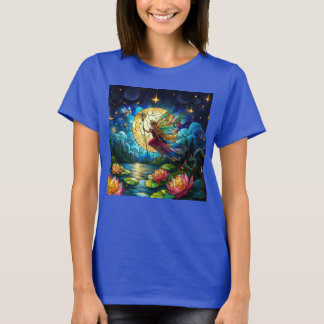 Stained Glass Moonlight Flight Fairy  T-Shirt