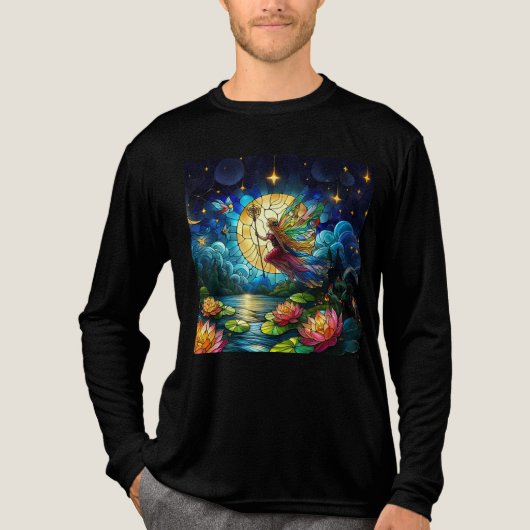 Stained Glass Moonlight Flight Fairy Tri-Blend Shirt (Vorderseite)