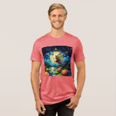 Stained Glass Moonlight Flight Fairy  Tri-Blend Shirt (Vorderseite voll)