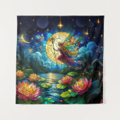 Stained Glass Moonlight Flight Fairy Wandteppich (Vorderseite)