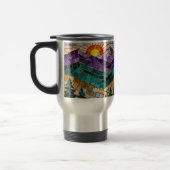Stained Glass Mountain Sunrise Mug  Reisebecher (Links)