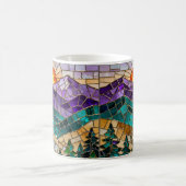 Stained Glass Mountain Sunrise Mug  Verwandlungstasse (Mittel)
