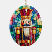 Stained Glass Nutcracker Personalized Christmas Keramik Ornament (Rechts)
