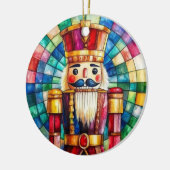Stained Glass Nutcracker Personalized Christmas Keramik Ornament (Links)