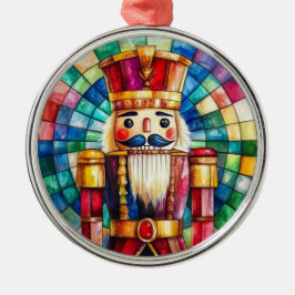 Stained Glass Nutcracker Personalized Christmas Ornament Aus Metall