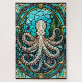 Stained Glass Octopus Jigsaw Puzzle (Vertikal)