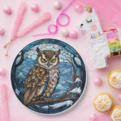 Stained Glass Owl Pappteller (Party)