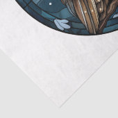 Stained Glass Owl Seidenpapier (Detail)