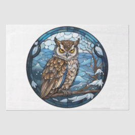 Stained Glass Owl Seidenpapier