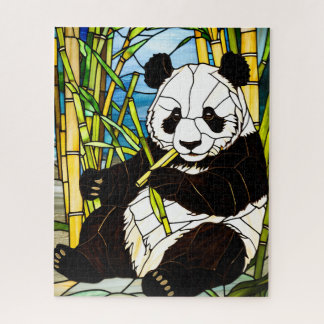Stained Glass Panda Jigsaw Puzzle