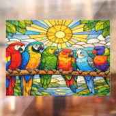 Stained-Glass Parrots Home Window Cling Fensteraufkleber (Blatt 2)