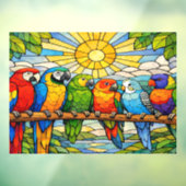 Stained-Glass Parrots Home Window Cling Fensteraufkleber (Blatt 3)
