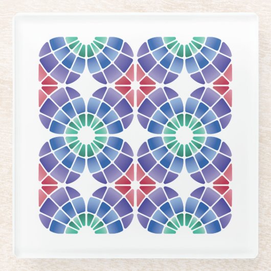 Stained Glass (Pattern - Daylight) Glasuntersetzer (Vorderseite)