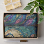 Stained Glass Peacock Decoupage Seidenpapier (Geschenk)