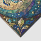 Stained Glass Peacock Decoupage Seidenpapier (Ausschnitt)
