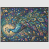 Stained Glass Peacock Decoupage Seidenpapier (Vorderseite)