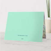 Stained Glass Peacock Floral Wreath Art Karte (Rückseite)